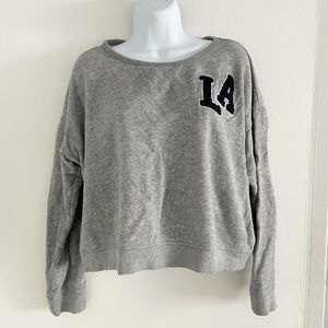 H&M Los Angeles Grey Cropped Sweatshirt Size M